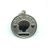 Vintage Jewelry | Engraveable Sterling Silver OUR BOY Charm Pendant / Pet Id Tag Idea! 
