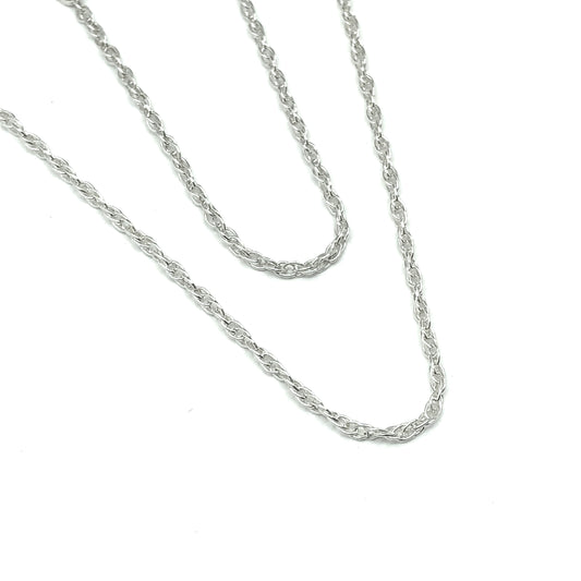 24in Necklace Lot, Bundle of 5, 1.3mm Singapore Chain Sterling Silver Necklaces