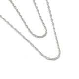 Womens Silver Necklaces | Lot of 5 Sterling 1.3mm Singapore Chain Necklace 24" | Discount Overstock Jewelry