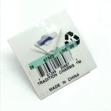 Sterling Silver Blue White Sailor Stripe Bracelet Bead Charm