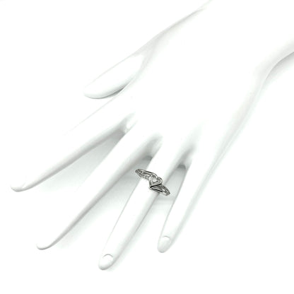 Jewelry used - Delicate 10k White Gold sz 5 Small Diamond Heart Promise Ring