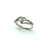 Rings | 10k White Gold Diamond Heart Ring Promise Ring Engagement Ring | Womens Jewelry