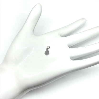 Sterling Silver Scalloped Chain Hang Tag, Hallmark Tag, Stamp Tag, w/ Jumpring - Jewelry Findings