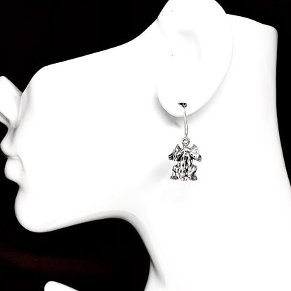 Sterling Silver Earrings Frog Design Dangle Earrings