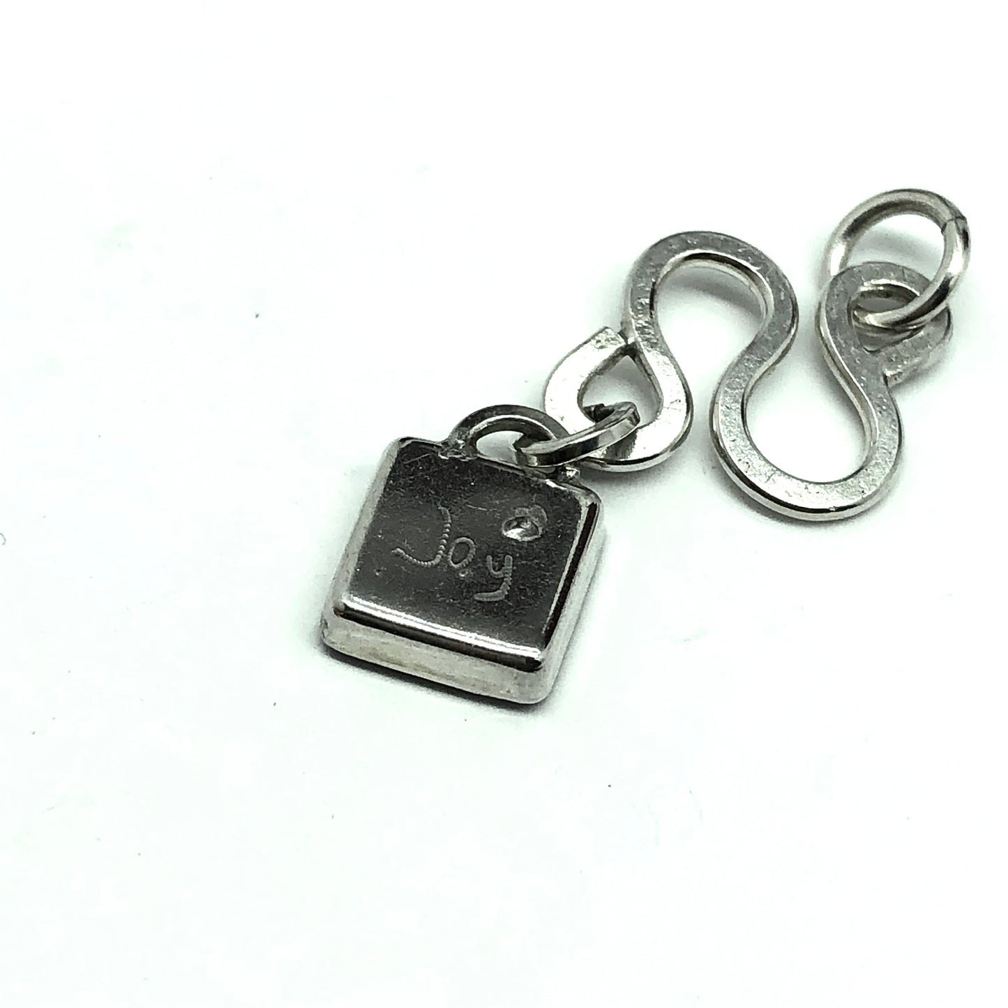 Charm | Sterling Silver Chinese Character Symbol for Joy Tile Charm | Jewelry
