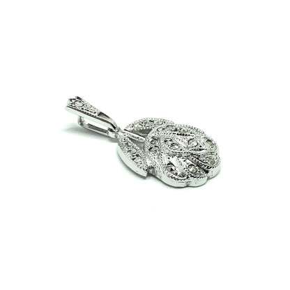 Pendants & Charms | Womens Sterling Silver Shimmery Metallic Marcasite Stone Flower Pendant