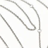 Beautiful Sterling Silver Necklace & Pendant Asscher Cut Cz w/ Halo | Adjustable 16-18" - Blingschlingers Jewelry
