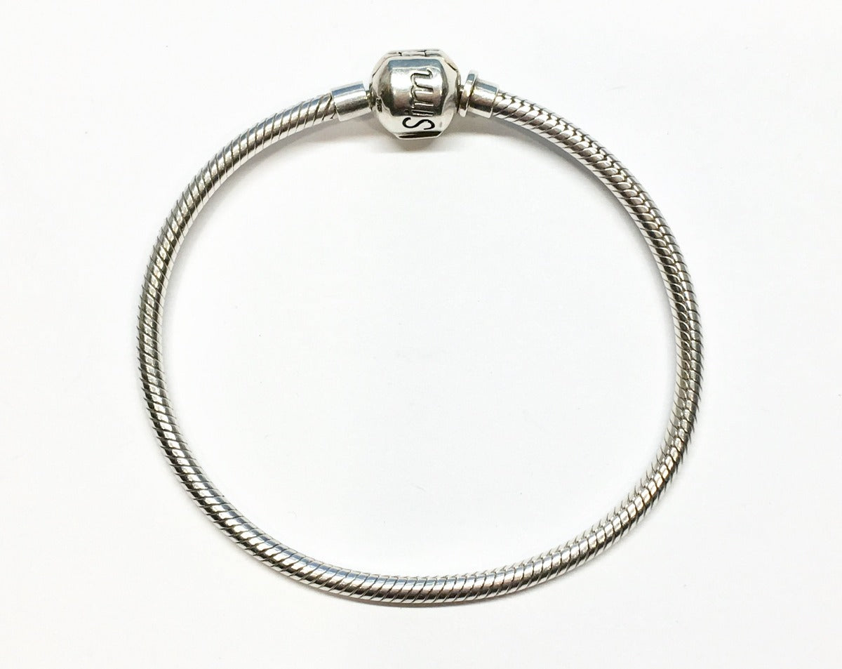Charm Bracelet | Girls Sz Small 5.75 - 6in Sterling Silver Sim Stars Snake Chain Charm Bracelet  - Blingschlingers Jewelry