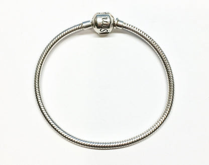 Charm Bracelet | Girls Sz Small 5.75 - 6in Sterling Silver Sim Stars Snake Chain Charm Bracelet  - Blingschlingers Jewelry