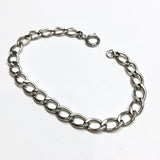 Used Jewelry > Bracelets | 1950s Sterling Silver 6mm Curb Chain Bracelet