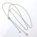 Used Jewelry > Necklaces | Womens 29" Sterling Silver Shimmery Orbs Tassel Y Necklace