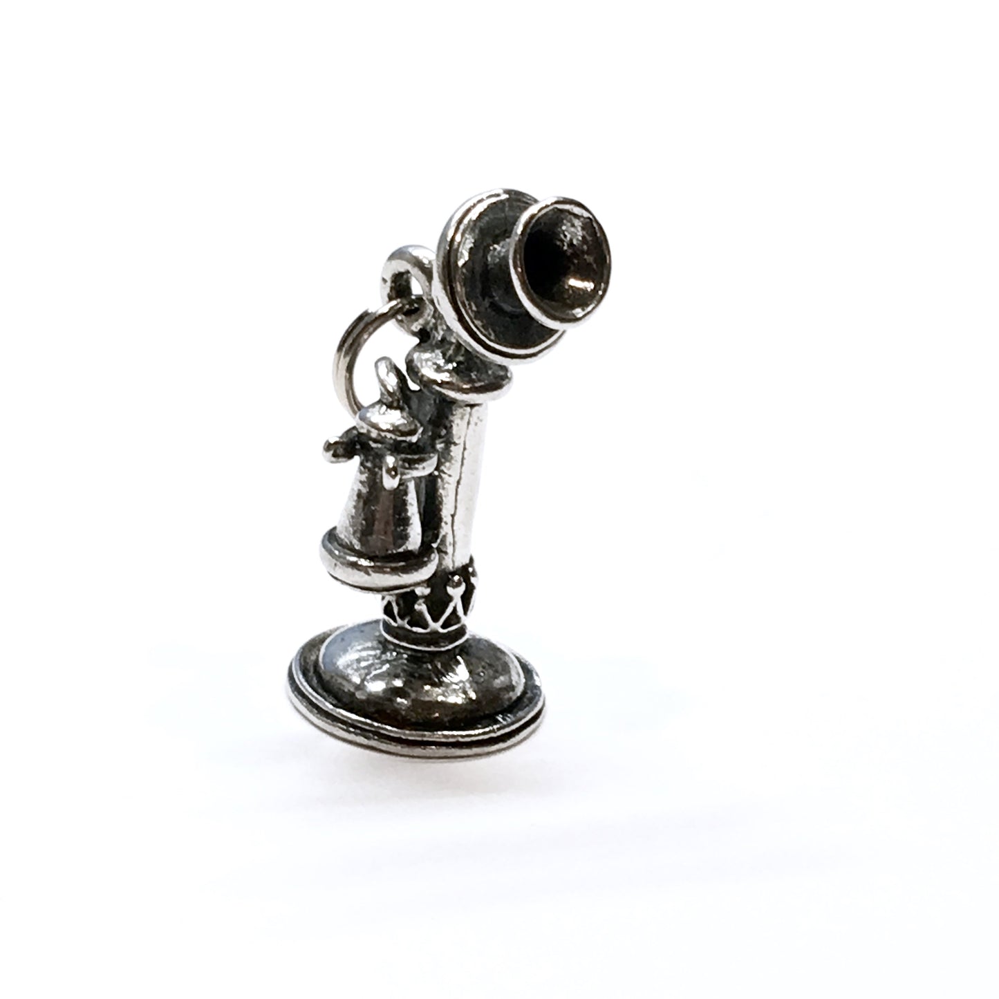 Secondhand Jewelry > Charms | BEAU - Sterling Silver 3D  Stick Phone 3D Charm - Blingschlingers Jewelry