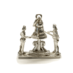 Estate Jewelry > 3D Charm | Unisex Sterling Silver Torre dell'Orologio Italy Clock Tower Bell Charm