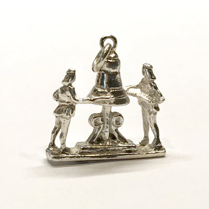 Estate Jewelry > 3D Charm | Unisex Sterling Silver Torre dell'Orologio Italy Clock Tower Bell Charm