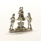 Estate Jewelry > 3D Charm | Unisex Sterling Silver Torre dell'Orologio Italy Clock Tower Bell Charm
