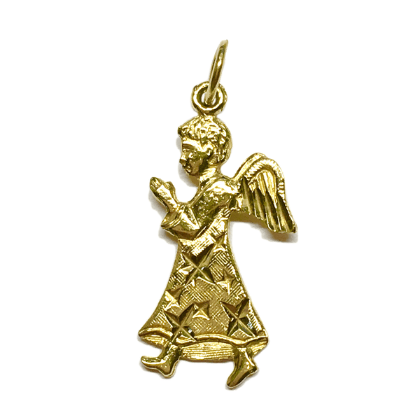 Used Jewelry > Charm | Religious Faith 14k Gold Altar Boy Angel Charm / Pendant 