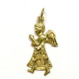 Used Jewelry > Charm | Religious Faith 14k Gold Altar Boy Angel Charm / Pendant  -   Blingschlingers.com