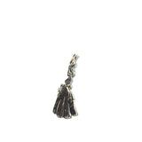 Charm - Vintage 30s Sterling Silver " The Proms " Historical Woman in Dress w/ Flowers Charm Pendant