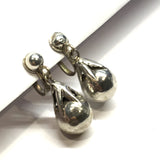Perfectly Imperfect | Vintage Sterling Silver Cherry Tomato Clip-On Dangle Earrings
