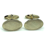 Used Accessories > Cufflinks | Mens Swank Vintage Sterling Silver Gold Oval Florentine Cufflinks 