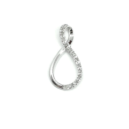 Charms & Pendants | Women's Sterling Silver Diamond Infinity Pendant | Blingschlingers
