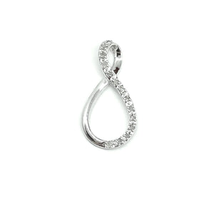 Womens Print Tops | Petite Sterling Silver Eternity Design Diamond Pendant | Best Discount Estate Jewelry Website