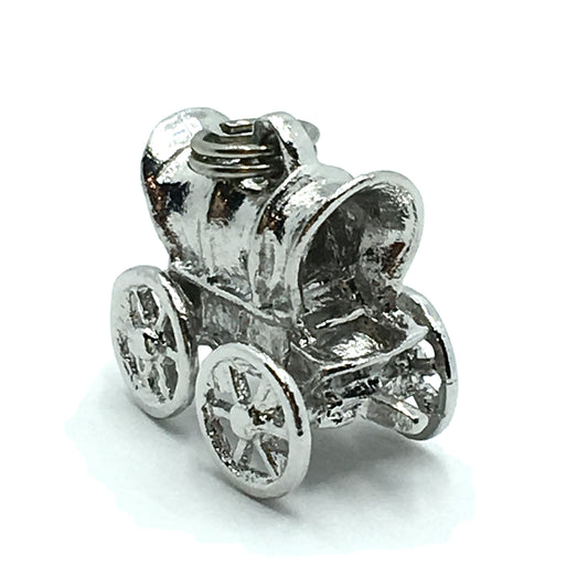 Silver Bracelet Charm Vintage 3d Covered Wagon Sterling Silver Charm