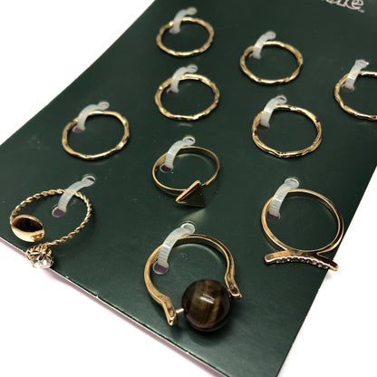 Stacking Ring Womens 10pc Assorted Slim Gold Fashion Rings