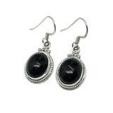 Sterling Silver Dark Blue Goldstone Dangle Earrings | Save on Discount Estate Fine Jewelry