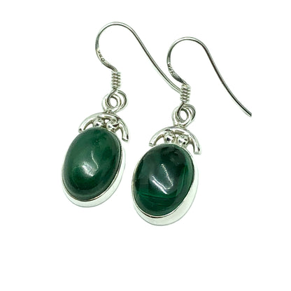 Jewelry | Lush 925 Sterling Silver Green Malachite Stone Dangle Earrings - Blingschlingers.com online