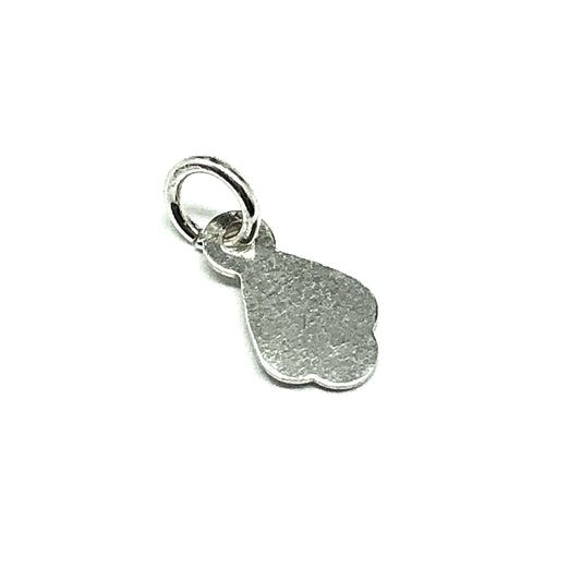 Sterling Silver Scalloped Chain Hang Tag, Hallmark Tag, Stamp Tag, w/ Jumpring - Jewelry Findings