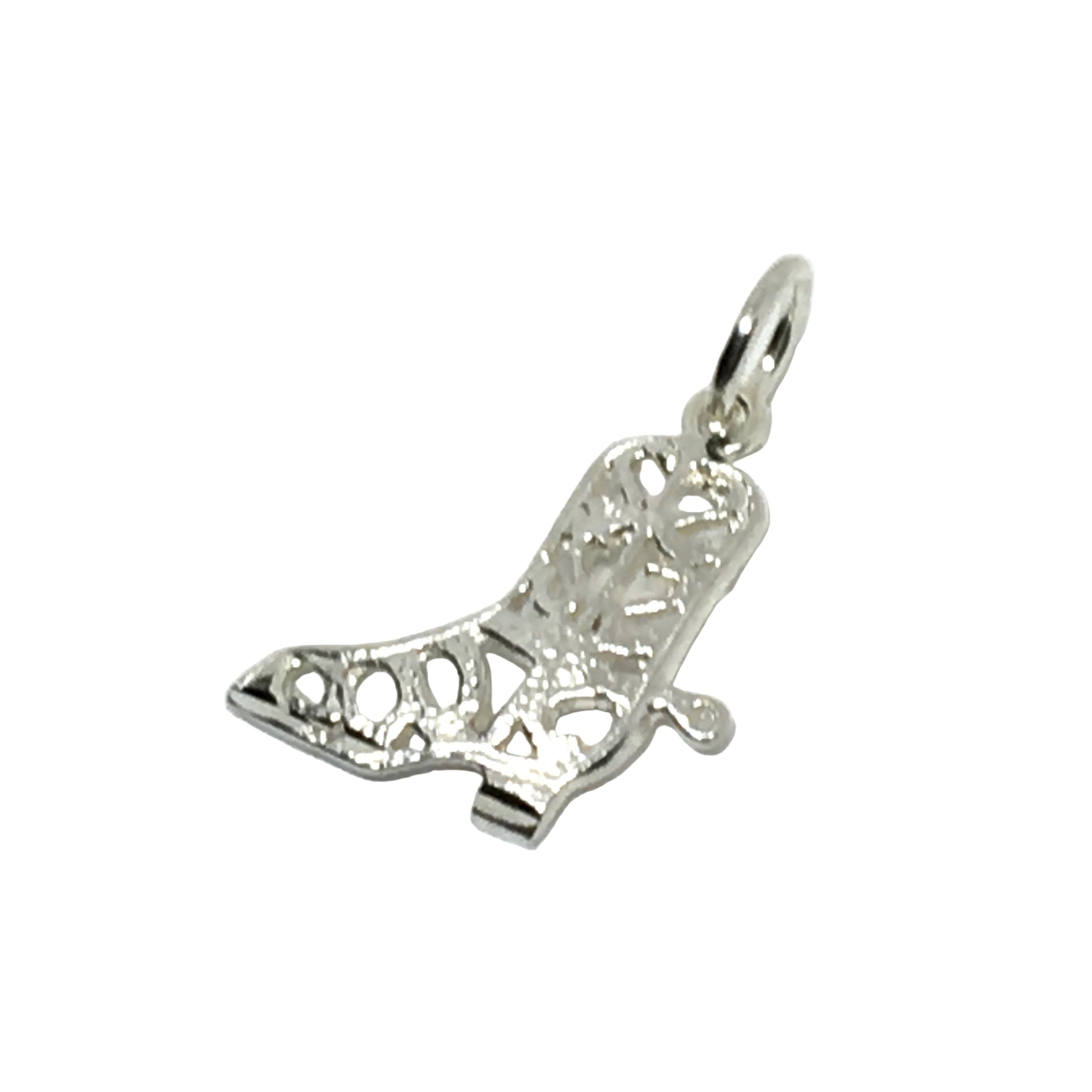 Silver Charm | Sterling Silver Southwestern Style Cowboy Boot Charm Pendant