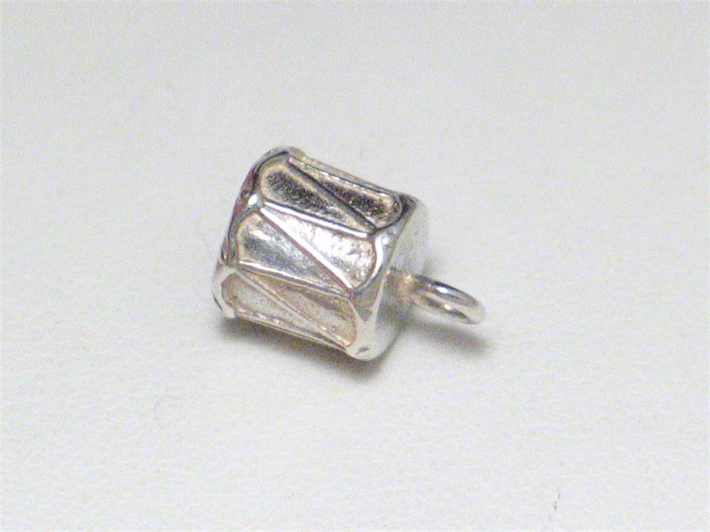 Sterling Silver Charm, Smallest Bongo Drum Bracelet Charm, 925 Silver Necklace Pendant