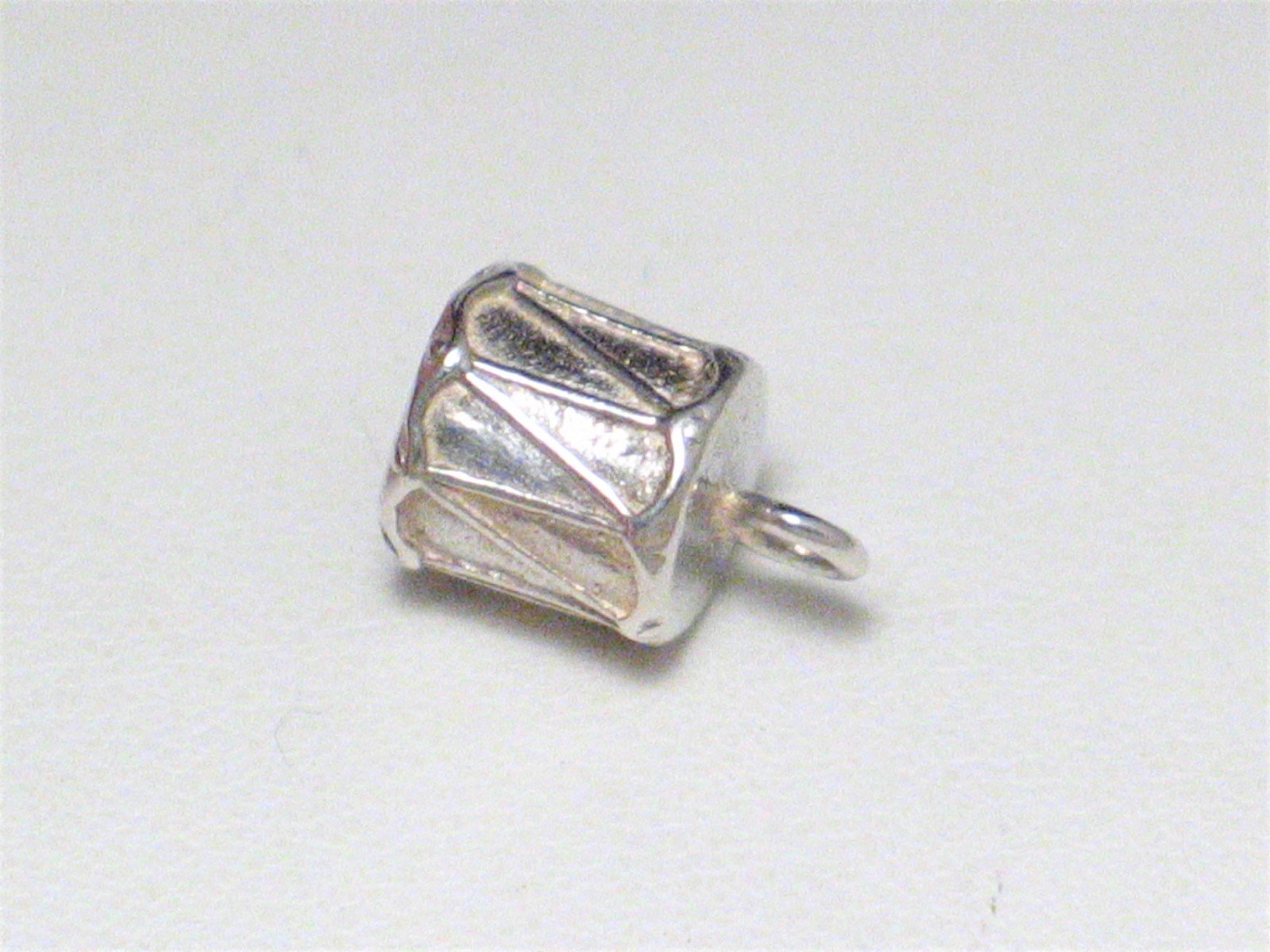 Sterling Silver Charm, Smallest Bongo Drum Bracelet Charm, 925 Silver Necklace Pendant