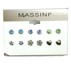 Womens Girls Crystal Stud Earrings Assortment | Massini | Discount Overstock Jewelry Online