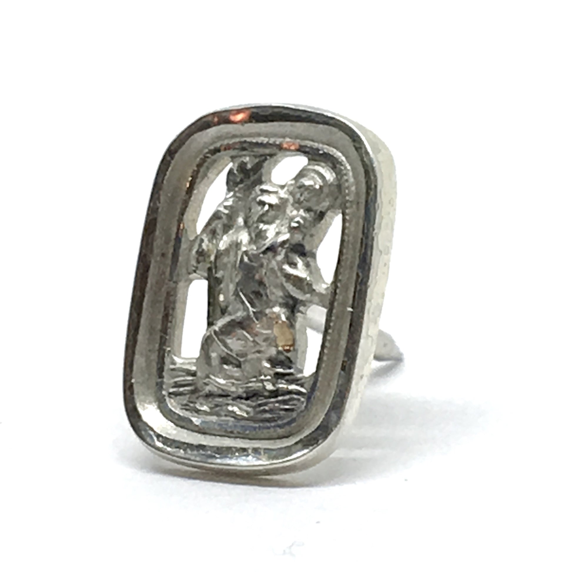 
Vintage Sterling Silver Religious Moses Walking Through Water Tie Tack