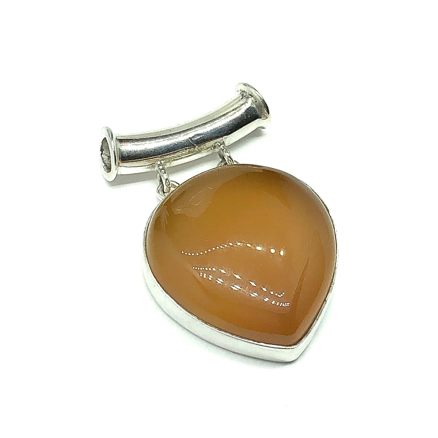 Jewelry | Sterling Silver Unique Yellow Chalcedony Stone Pendant