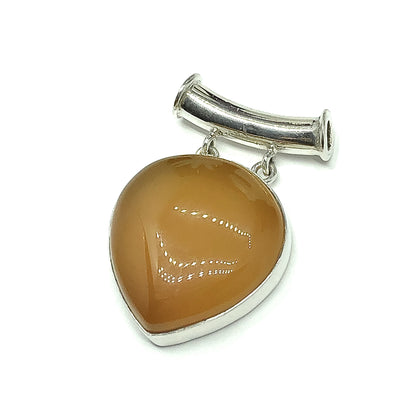 Jewelry | Sterling Silver Unique Yellow Chalcedony Stone Pendant