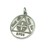 Pendant Men Womens 1970s SFCC Spokane Falls Community College Medallion Sterling Silver Jewelry