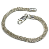Jewelry used | 6.5" Sterling Silver Chainmail Mesh Snake Chain Bracelet - Discount Estate Jewelry Online