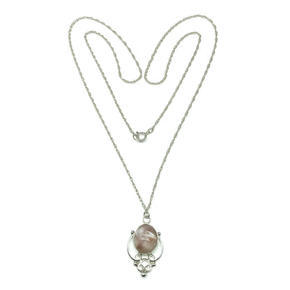 Jewelry Womens 24" Sterling Silver Pink Pearl Layering Chain Necklace