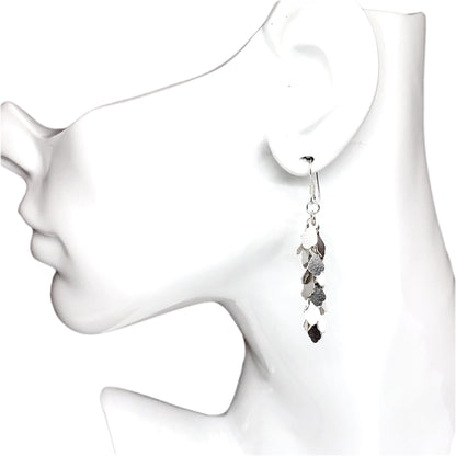 Jewelry | Earrings 2 1/4" 925 Sterling Silver Shimmery Waterfall Dangle Earrings