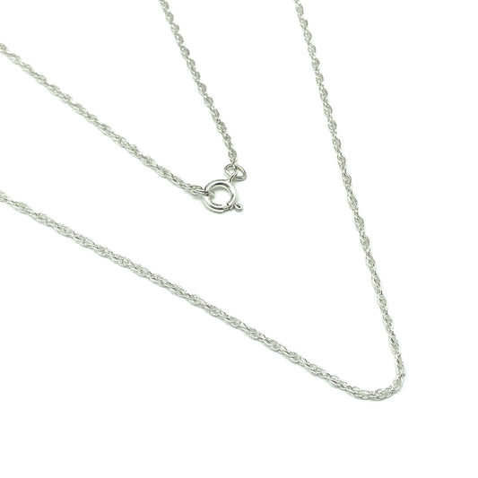 Sterling Silver Necklace, Slim 24" 1.3mm Singapore Chain Necklace