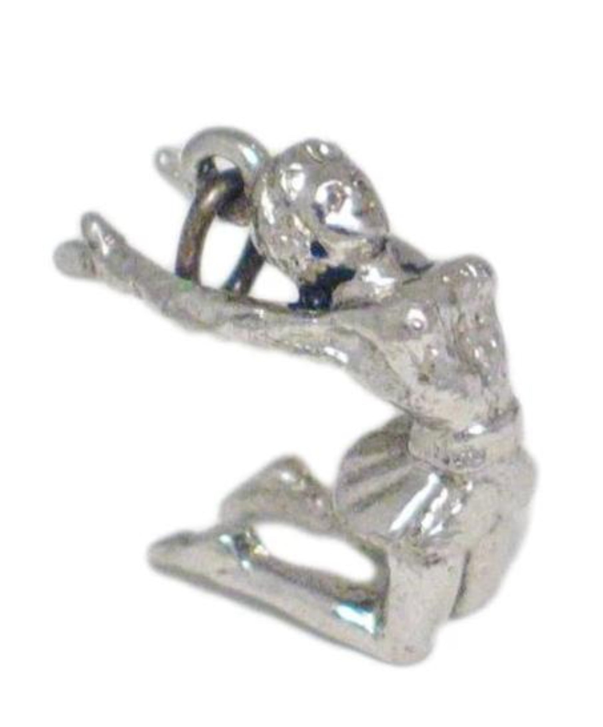 3D Charms | Sterling Silver 3d Gymnastics Cheerleader Figurine Charm | Pendants- Blingschlingers Jewelry