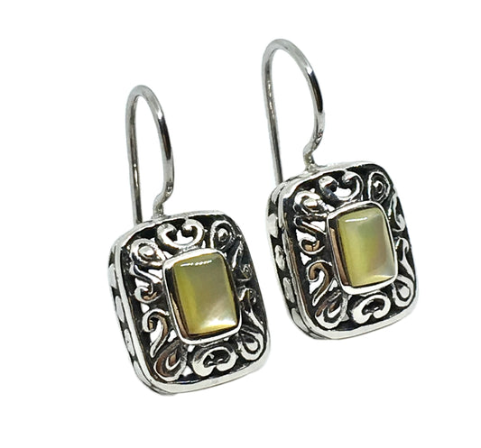 Earrings - Fancy Scrolling Filigree Sterling Silver Drop Earrings - Entire Website Shockingly Low Prices!