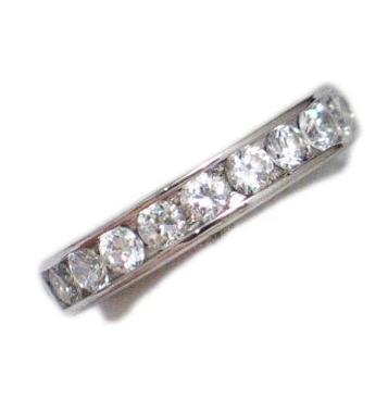 Eternity Rings | Womens Sterling Silver White Cz Eternity Ring 7 | Estate Jewelry Online at Blingschlingers Jewelry