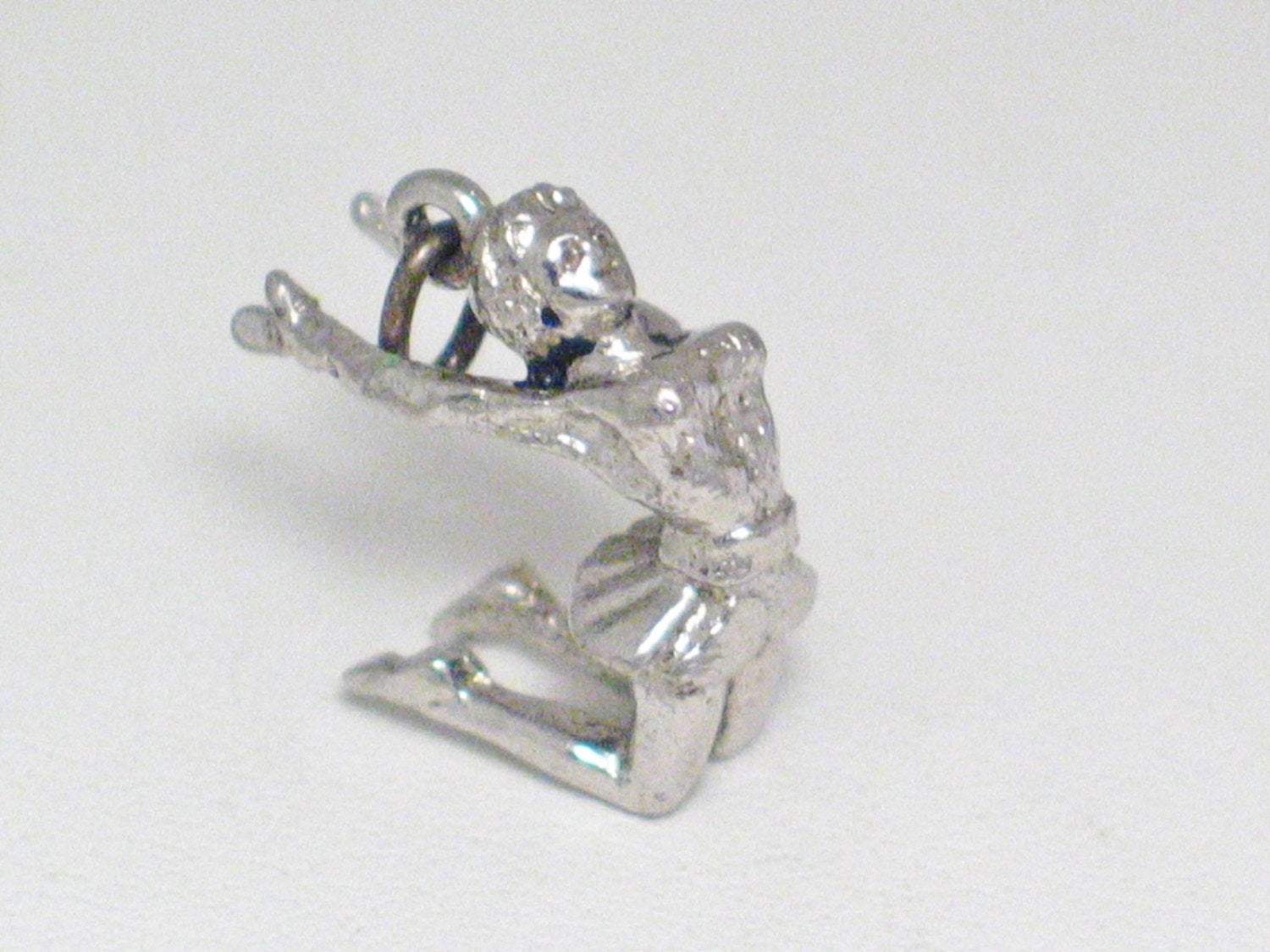 3D Charms | Sterling Silver 3d Gymnastics Cheerleader Figurine Charm | Pendants- Blingschlingers Jewelry