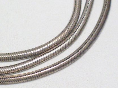 Silver Necklaces | Sterling Round Link Snake Chain Necklace 17 - 18" | Discount Overstock Jewelry website