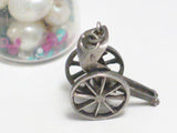 3D Charms | Sterling Silver Japan 3D Rickshaw Charm | Vintage Jewelry