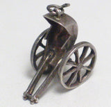 3D Charms | Sterling Silver Japan 3D Rickshaw Charm | Vintage Jewelry